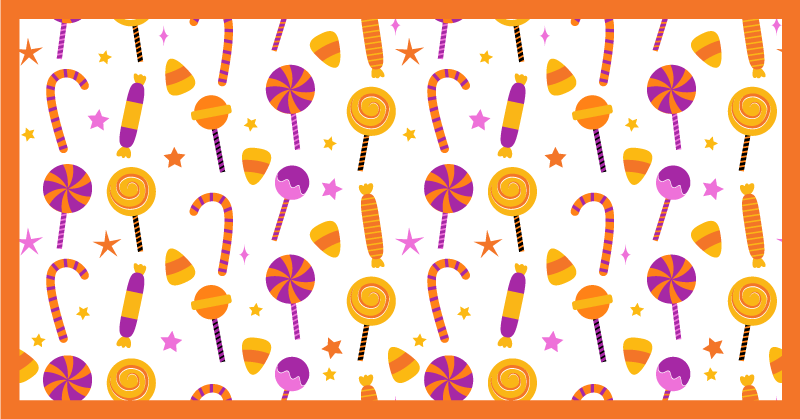 Vinyl Teppich Küche buntes süßigkeiten-design - TenStickers