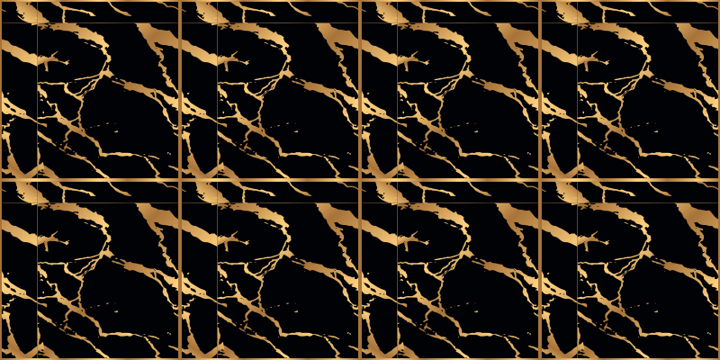 Vinyl teppich marmor mit goldenem glitzereffekt - TenStickers