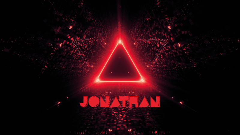 Vinyl Teppich Jugendzimmer neondreieck mit namen - TenStickers