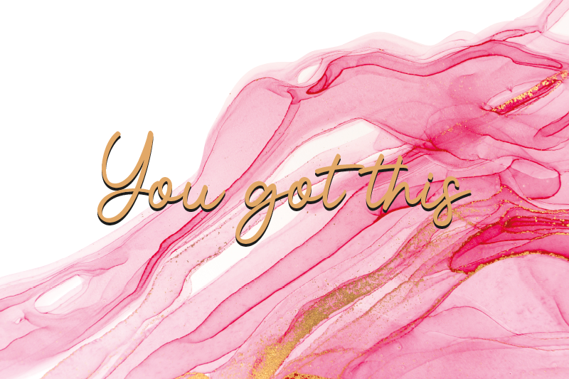 Vinyl teppich spruch mit marmor-effekt du schaffst das - TenStickers