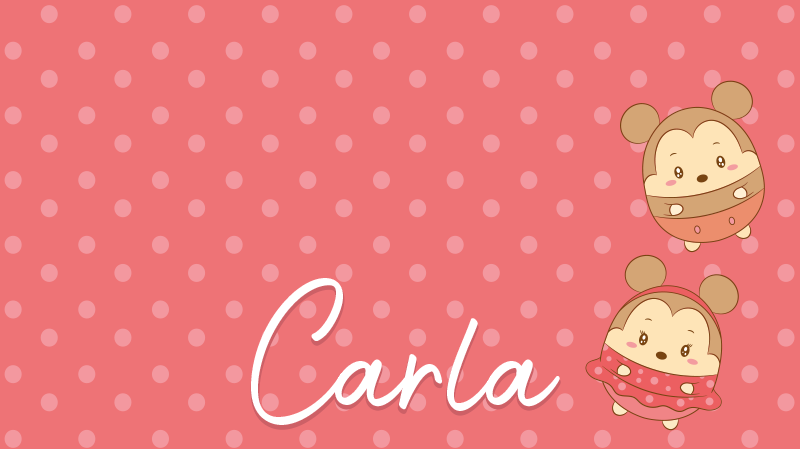 Vinylteppich kindlich babymäuse mit namen - TenStickers