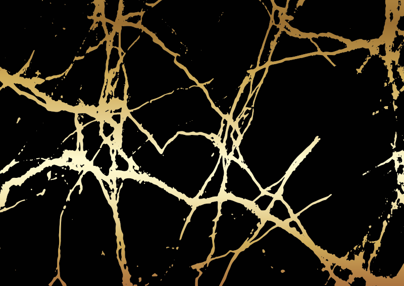 Vinyl Teppich Marmor elegante goldene streifen - TenStickers