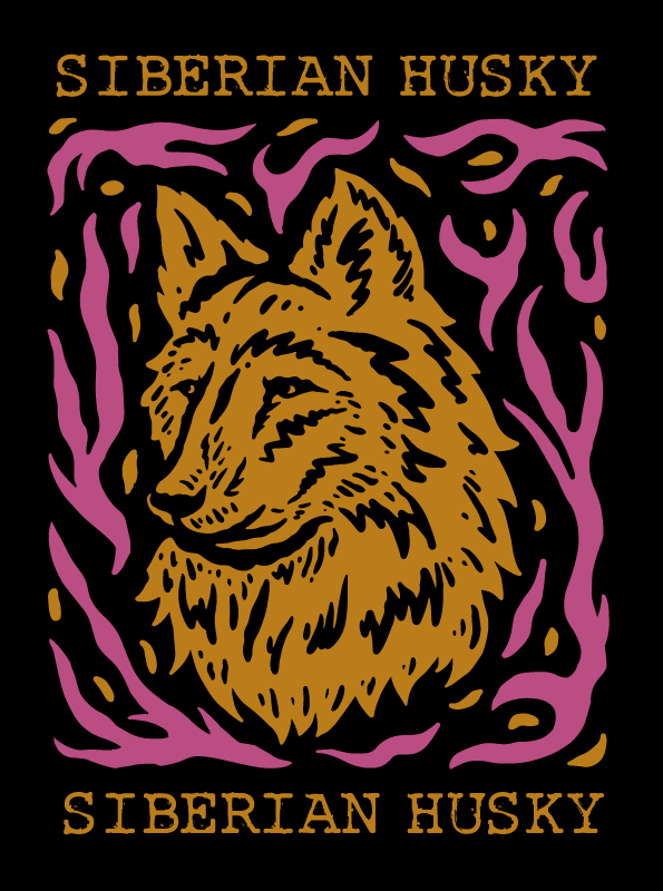 Vinyl Teppich Tiere siberian husky-porträt - TenStickers