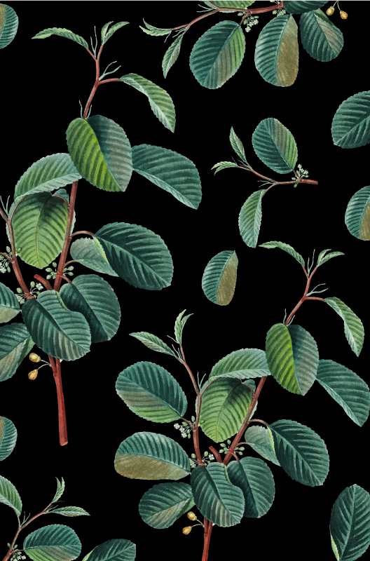 Vinyl Teppich Wohnzimmer lebendiges laubmotiv - TenStickers