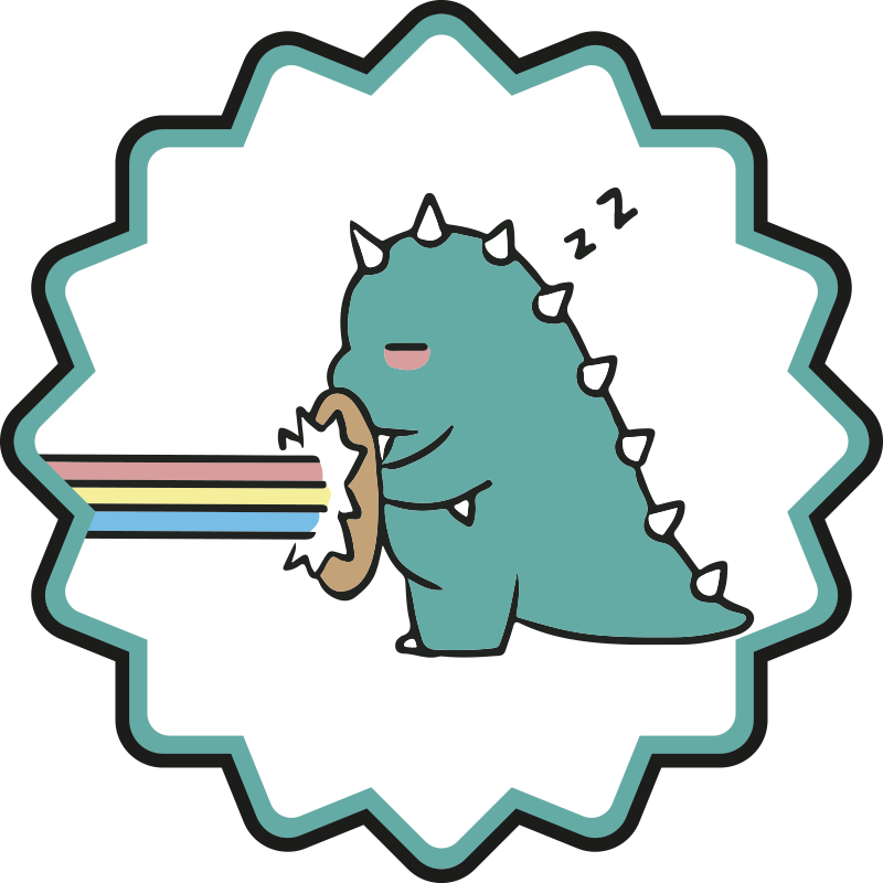 Vinylteppich kindlich dinosaurier-regenbogen-atem - TenStickers