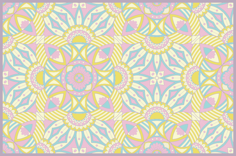 Vinyl Teppich Mandala komplexe geometrische anordnungen - TenStickers