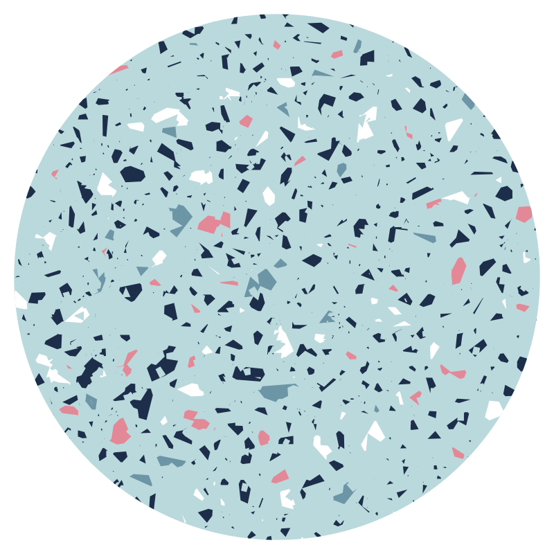 Vinyl Teppich Küche blauer terrazzo-stil - TenStickers