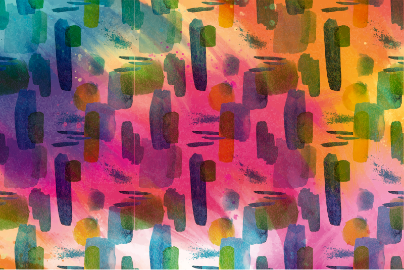 Vinyl Teppich Wohnzimmer künstlerische farbsegmente - TenStickers