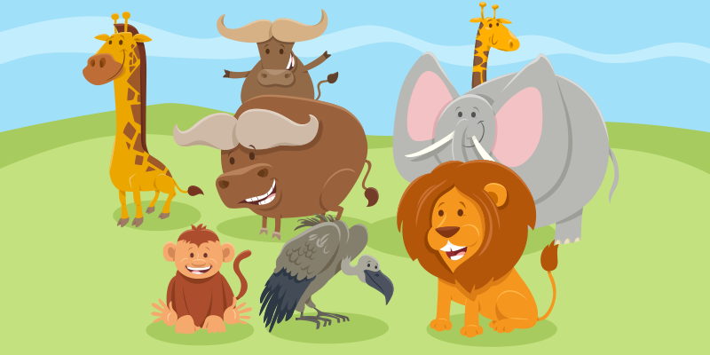 Vinylteppich kindlich bezaubernde kreaturenfreunde - TenStickers