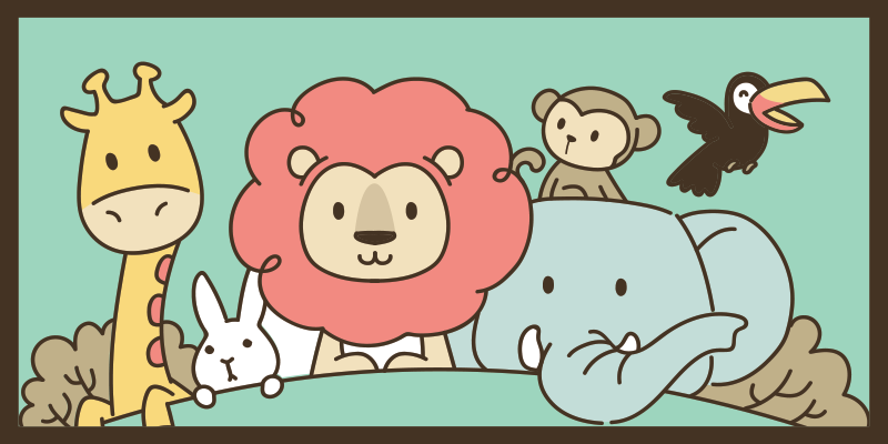 Vinylteppich kindlich dschungelfreunde tiere - TenStickers