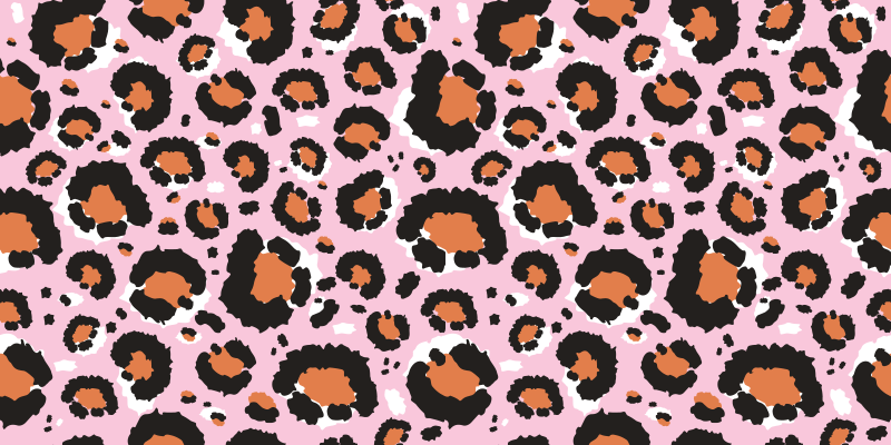Vinyl Teppich Tiermuster rosa leopardenmotiv - TenStickers