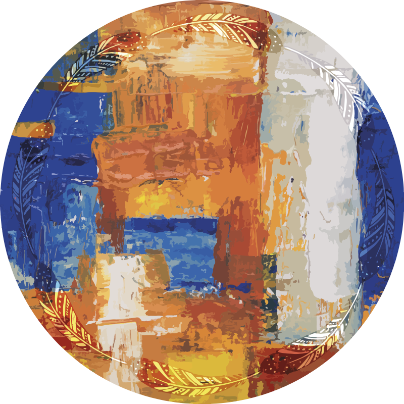 Vinyl Teppich minimalistisch abstrakte farbfusion - TenStickers