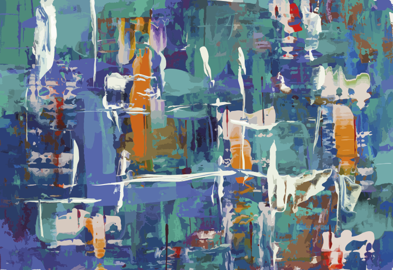 Vinyl Teppich Imitation bunte abstrakte spritzer - TenStickers