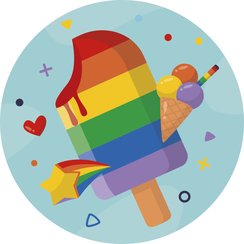 Vinylteppich kindlich buntes eis - TenStickers