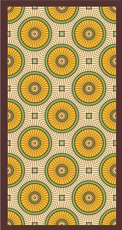 Vinyl Teppich Wohnzimmer kreisförmiges strahlungsmuster - TenStickers