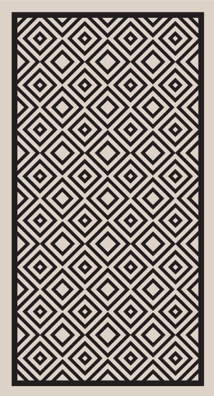 Vinyl Teppich geometrisch rautenmusterspiel - TenStickers