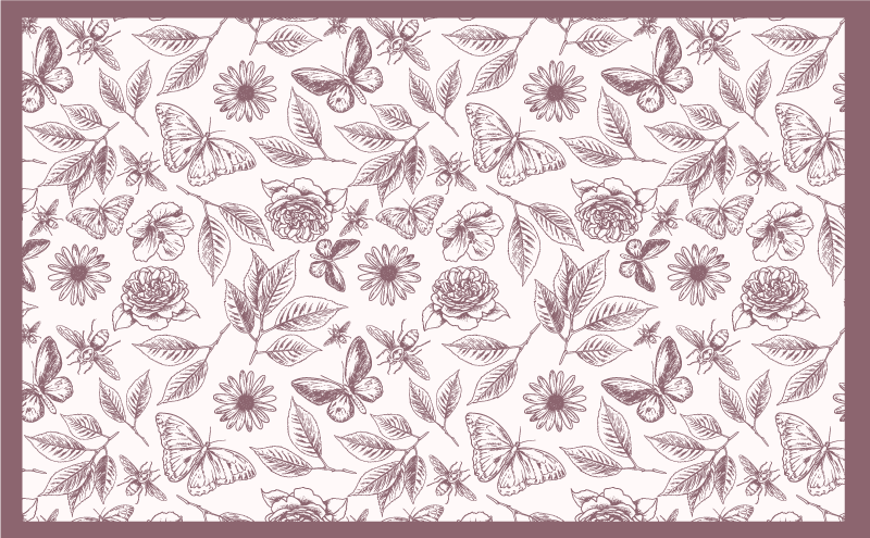 Vinyl Teppich Blumen dezentes blütenarrangement - TenStickers