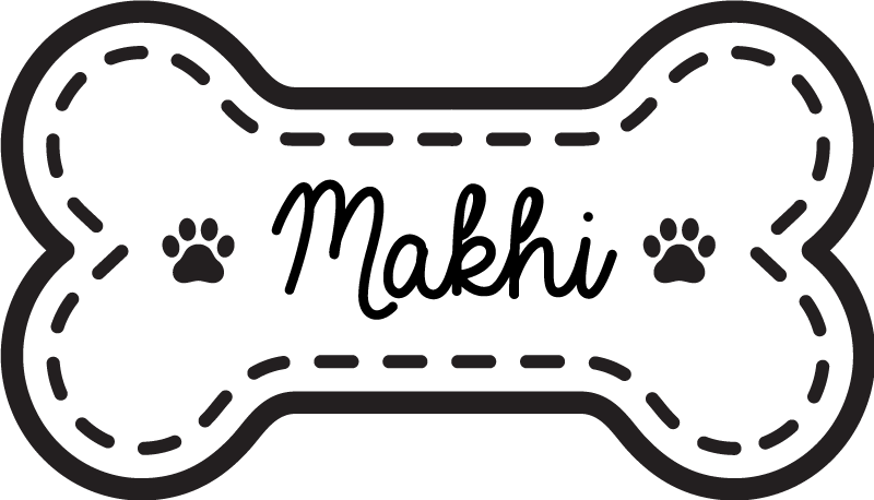 Vinyl teppich küche personalisierbarer knochen - TenStickers