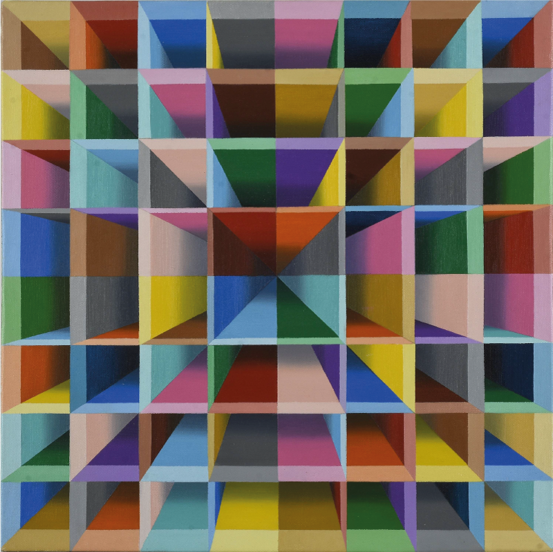 Vinyl Teppich Wohnzimmer lebendige geometrie - TenStickers