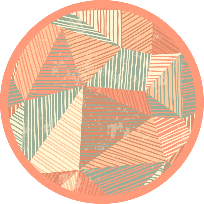 Vinyl Teppich geometrisch dreiecke farbspiel - TenStickers