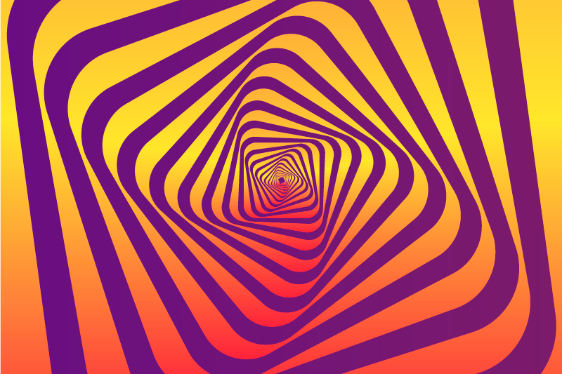 Vinyl Teppich geometrisch spiralfarbenmuster - TenStickers