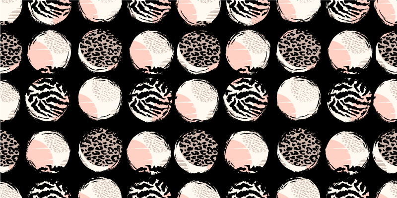 Vinyl Teppich Tiermuster fette kreismuster - TenStickers