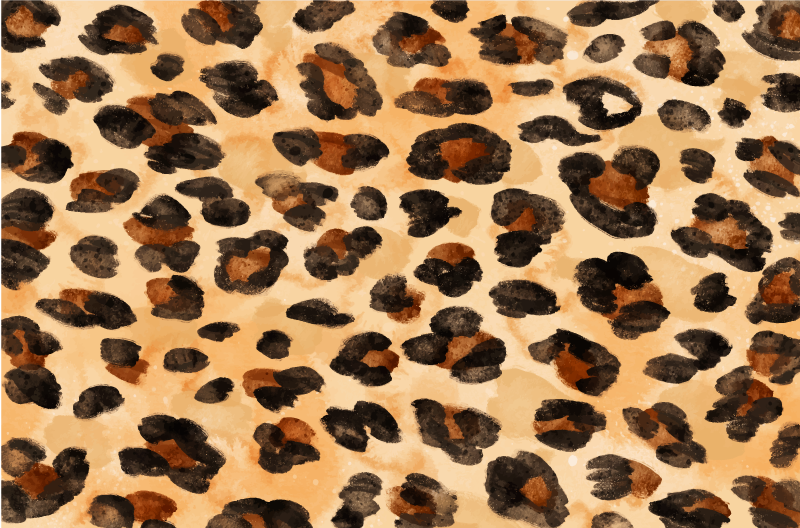 Vinyl teppich tiermuster leopardenflecken motiv - TenStickers
