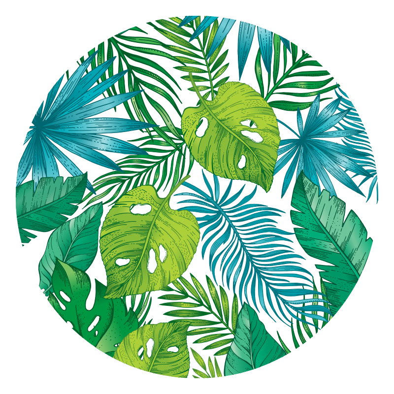 Vinyl Teppich Natur tropische blattdesigns - TenStickers