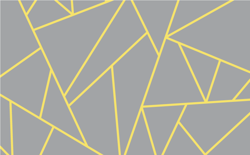 Vinyl teppich geometrisch modern gelb und grau - TenStickers