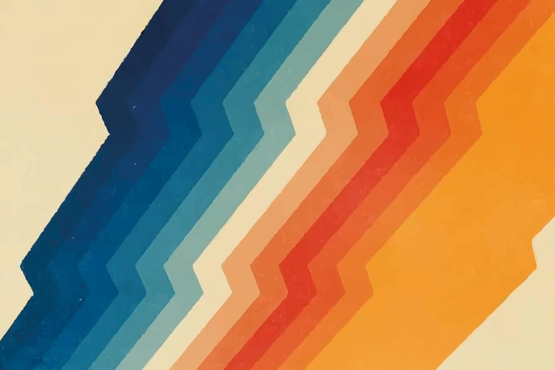 Vinyl Teppich Wohnzimmer dynamischer zickzack - TenStickers