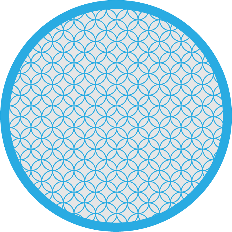 Vinyl teppich geometrisch elegantes blaues muster - TenStickers
