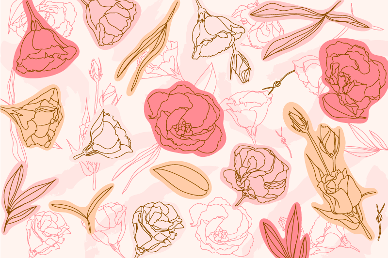 Vinyl Teppich Bad anspruchsvolles botanisches element - TenStickers