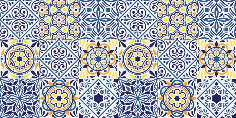 Vinyl läufer küche verschiedene fliesen wirkung - TenStickers