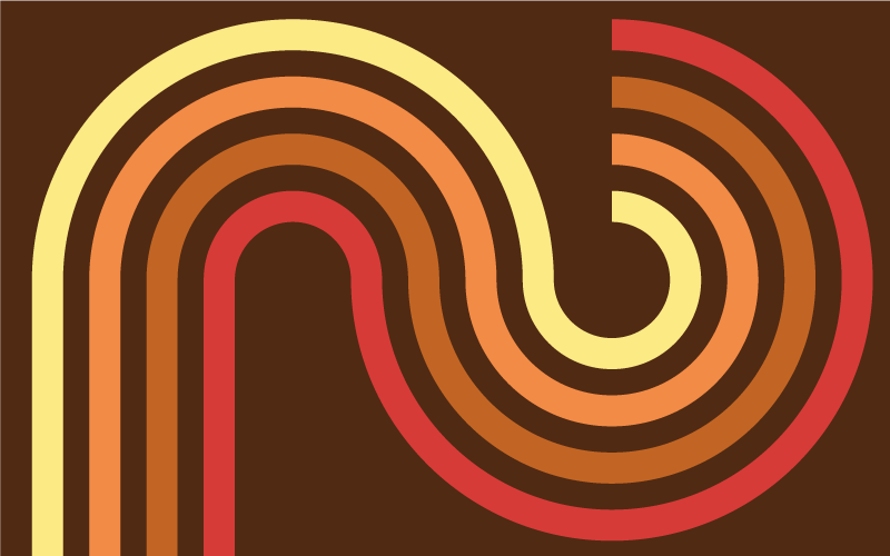 Vinyl Teppich Vintage retro-streifen - TenStickers