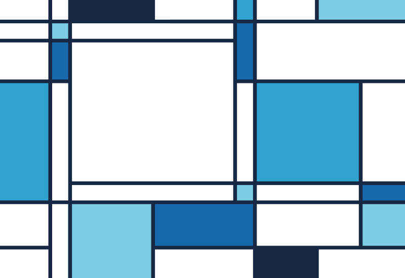 Vinyl Teppich modern blaues geometrisches motiv - TenStickers