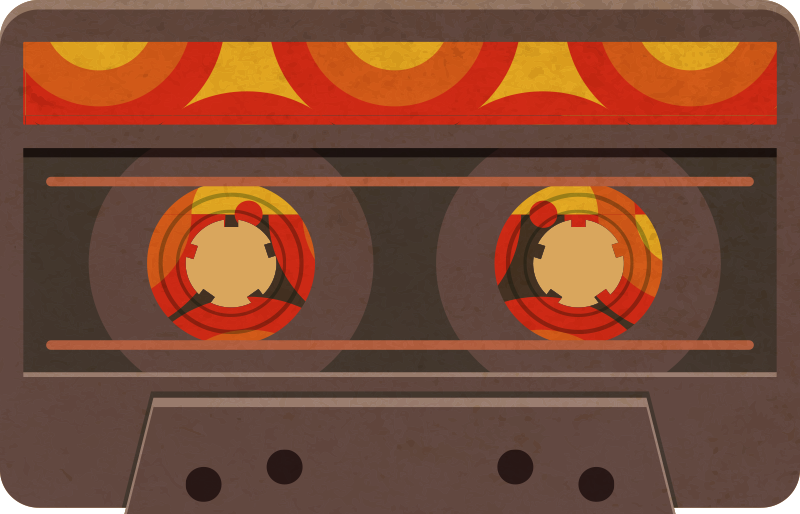 Vinyl Teppich modern retro-kassettenillustration - TenStickers