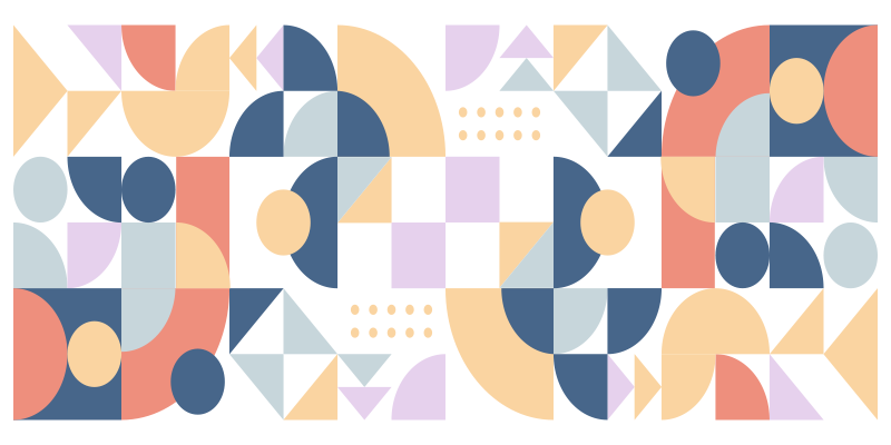 Vinyl Teppich geometrisch abstrakte formen spielen - TenStickers