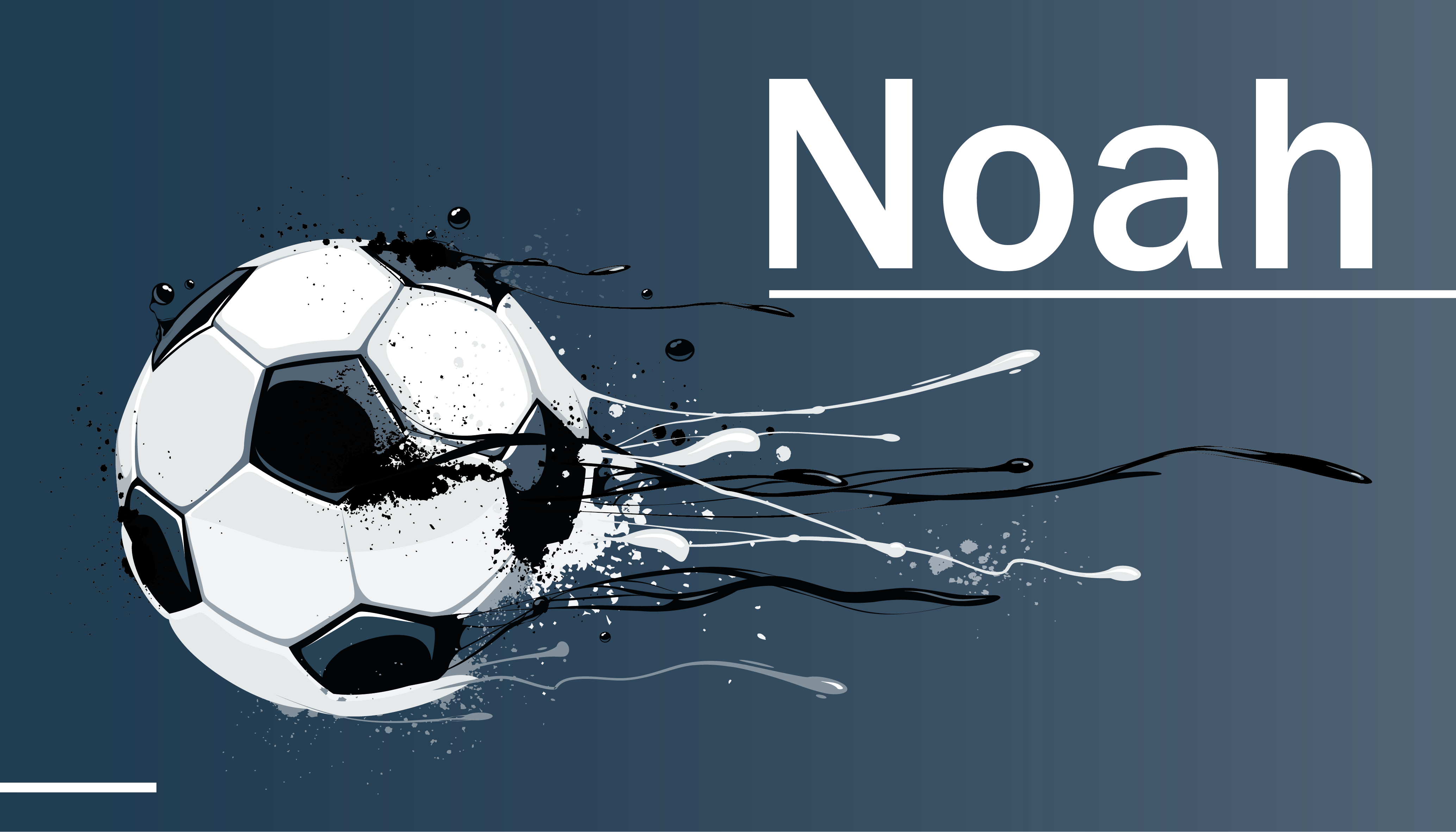 Vinyl Teppich Jugendzimmer fußballaktion mit namen - TenStickers