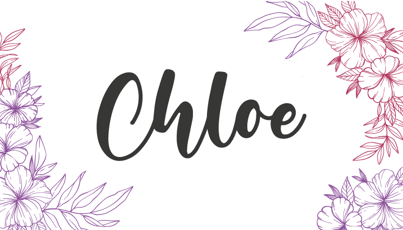 Vinyl Teppich Jugendzimmer floraler benutzerdefinierter name - TenStickers