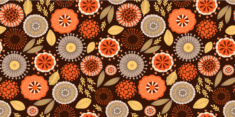Vinyl Teppich Küche buntes blumenarrangement - TenStickers