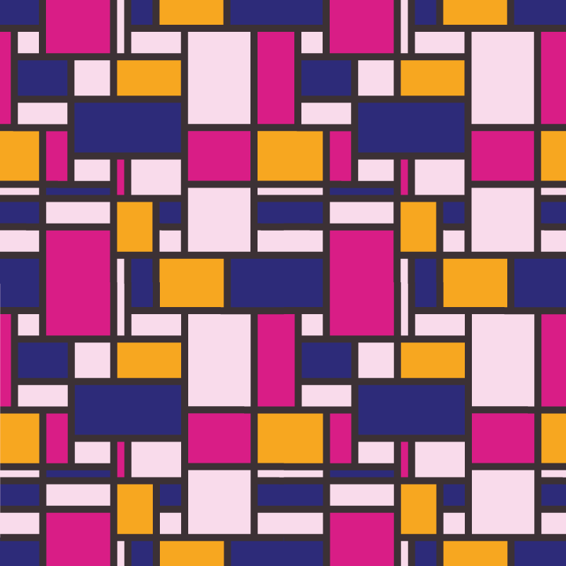 Vinyl teppich geometrisch bunte blöcke - TenStickers