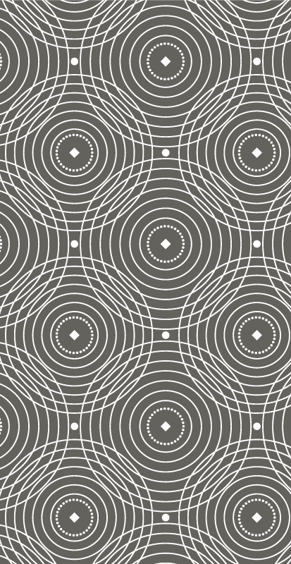 Vinyl Teppich geometrisch kreisförmig gemusterte streifen - TenStickers