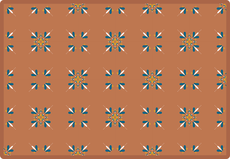 Vinyl Teppich Küche blumenmuster erröten - TenStickers