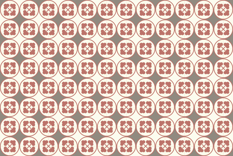 Vinyl Teppich Marmor fliesen mit kreisförmigem muster - TenStickers