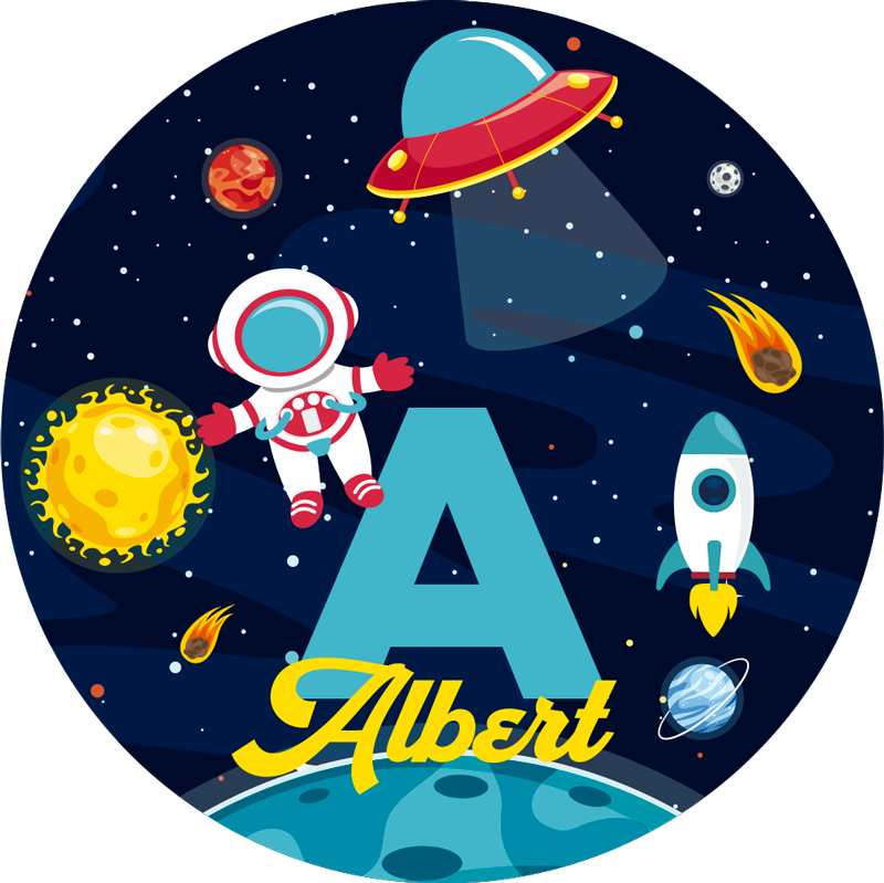 Vinylteppich kindlich benutzerdefinierter name im raum - TenStickers