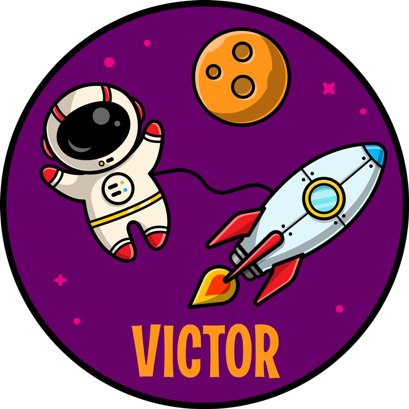 Vinylteppich kindlich expedition mit namen - TenStickers