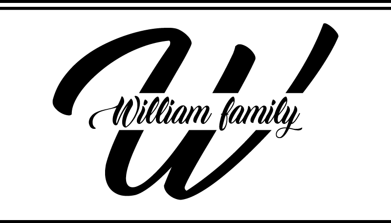 Vinyl Teppich Eingang familieninitial und name - TenStickers