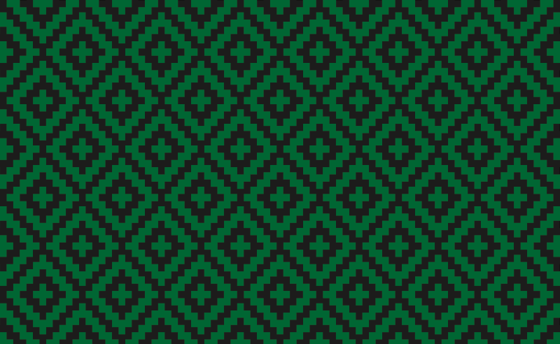 Vinyl Teppich Küche grünes rautenmuster - TenStickers