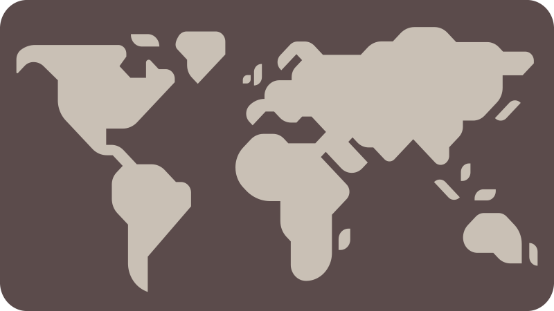 Vinyl Teppich Weltkarte beiges und graues motiv - TenStickers