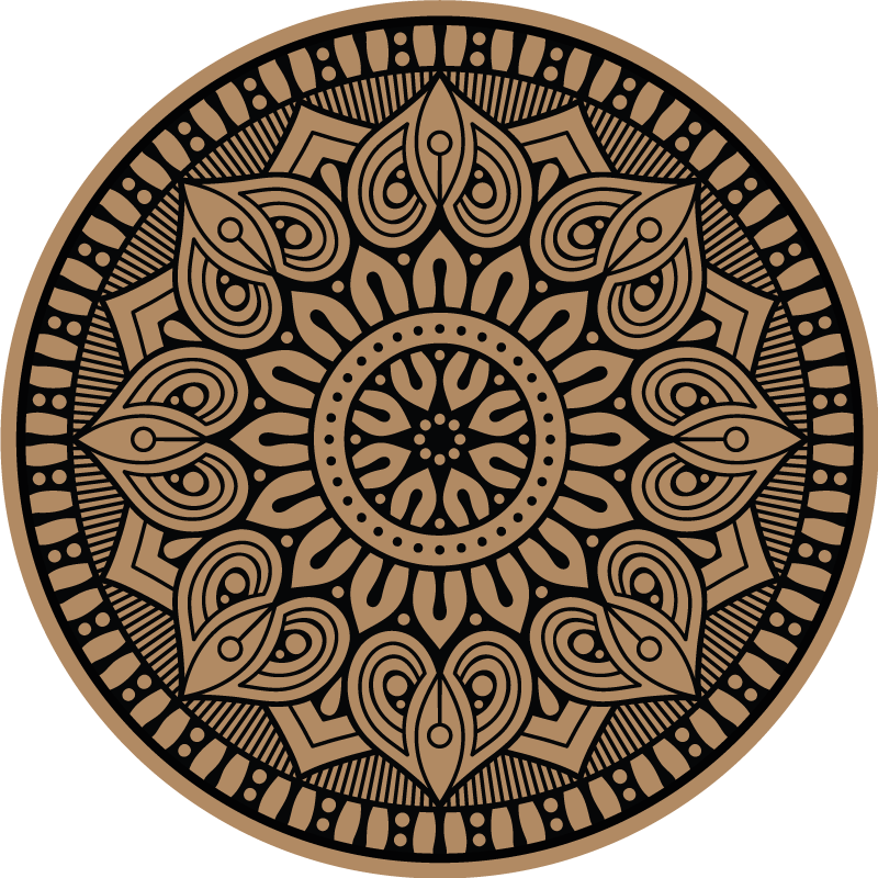 Vinyl teppich mandala mit raffiniertem muster - TenStickers
